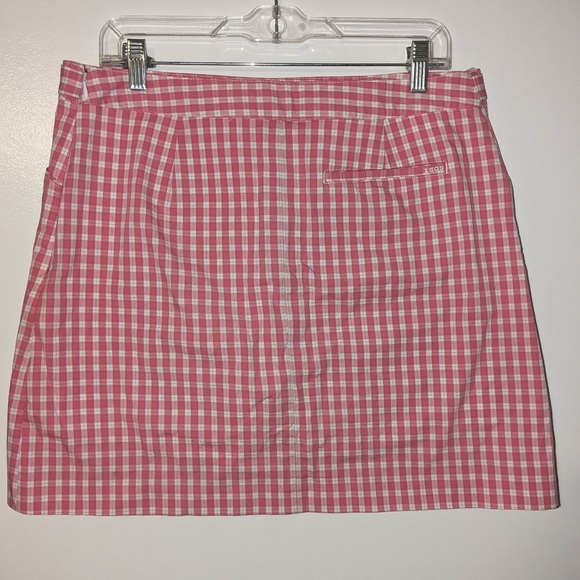 IZOD Womens Pink/White Check Golf Tennis Mini Skort Size 8 - Picture 2 of 6